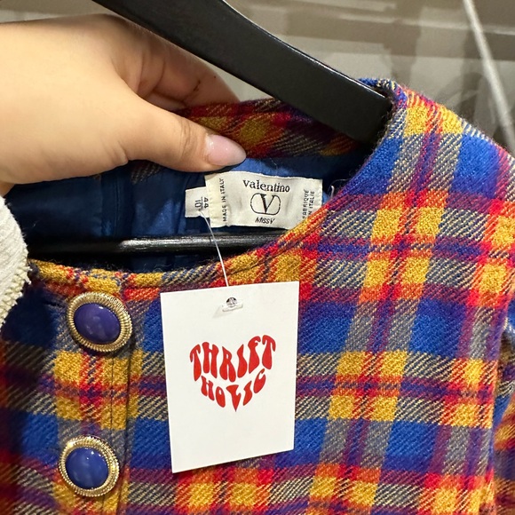 Valentino Wool Plaid Dress - Picture 2 of 9